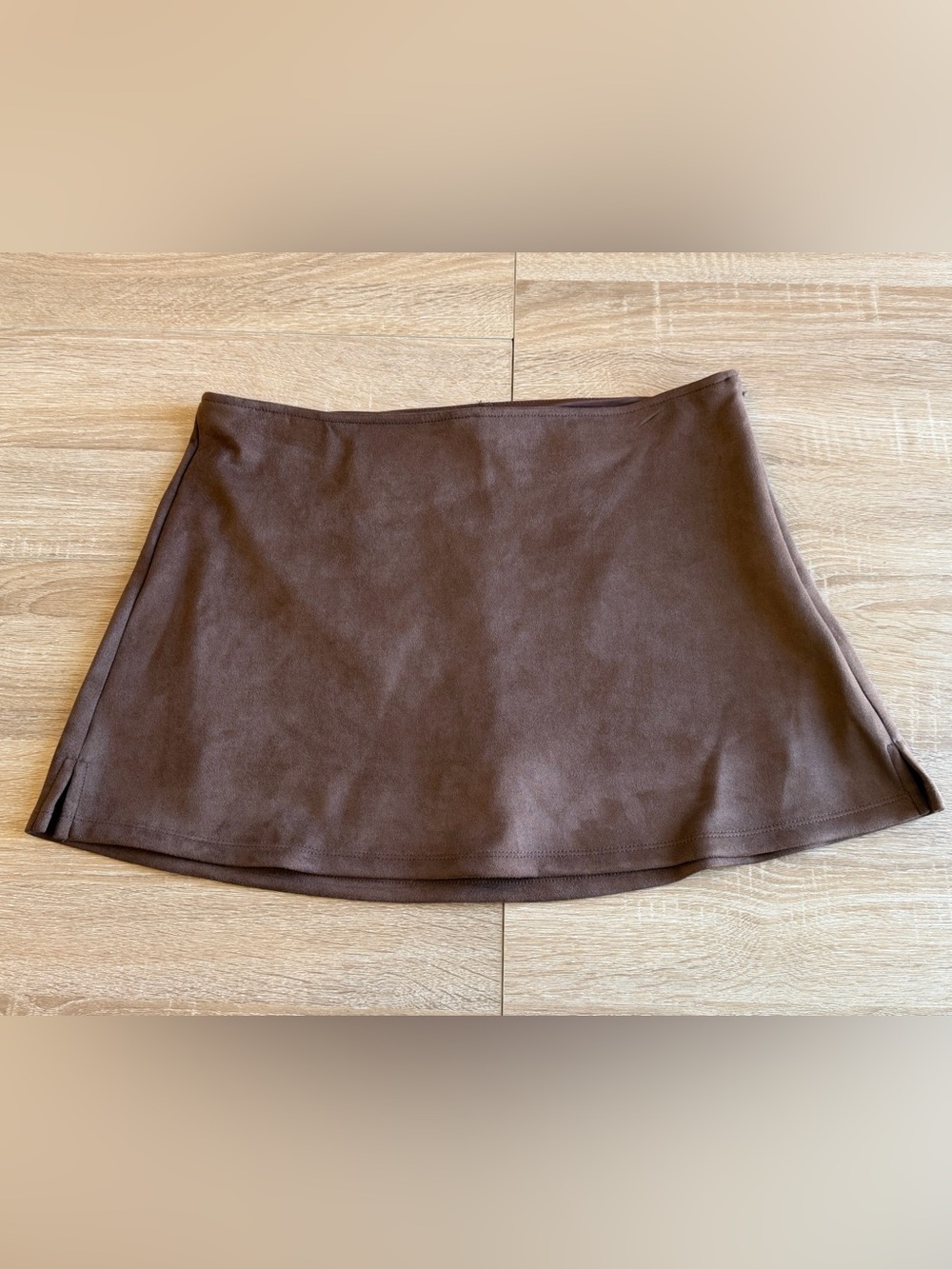 Wild Fable Faux Suede Mini Skort in Light Brown